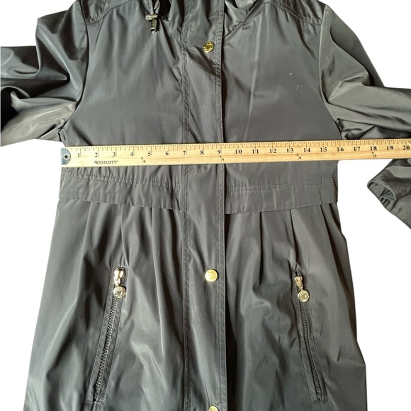 Betsey Johnson Brown Ruffle Edge Coat Size XS *missing hood button - Picture 15 of 16